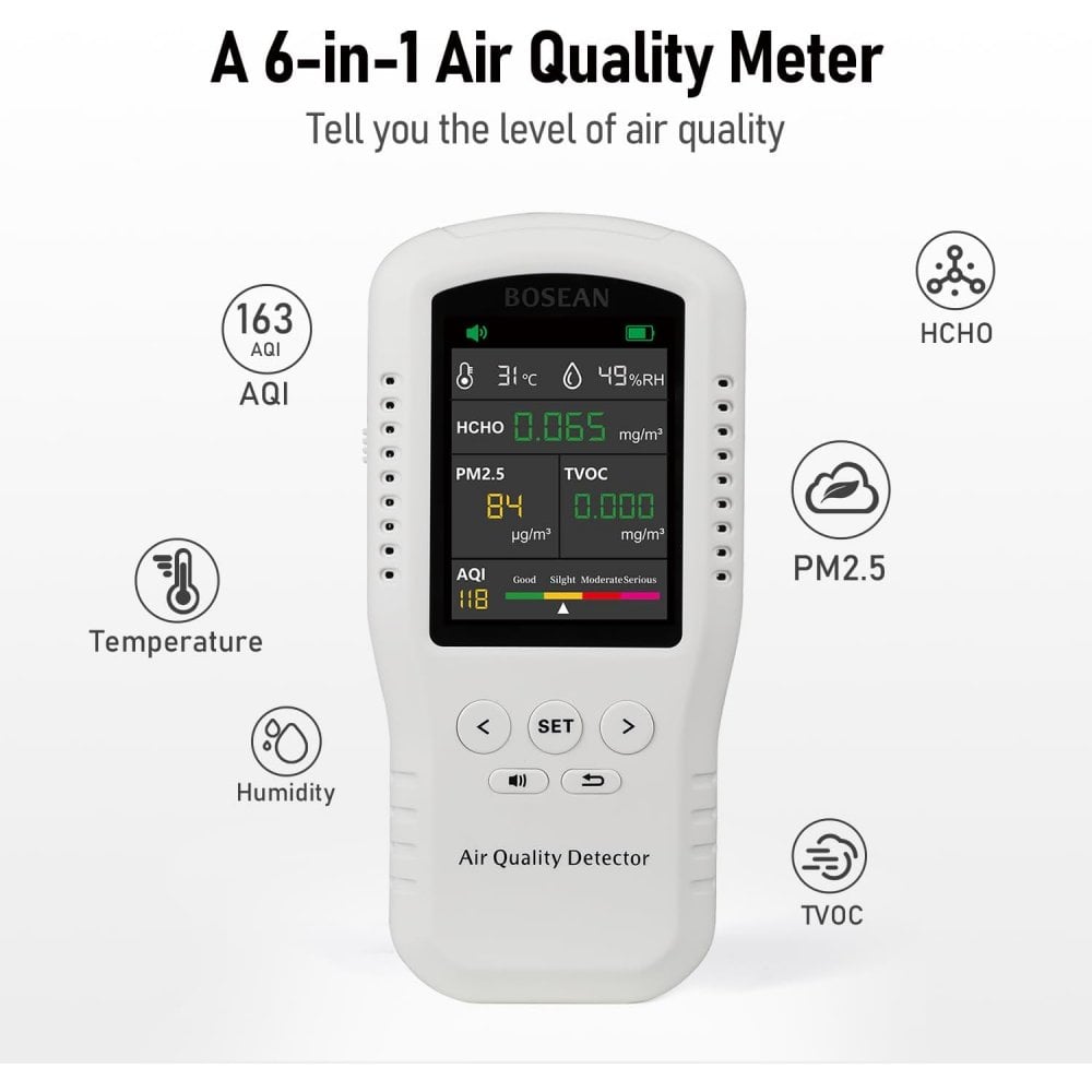 T-Z01PRO Air Quality Monitor for Home Office or School.
