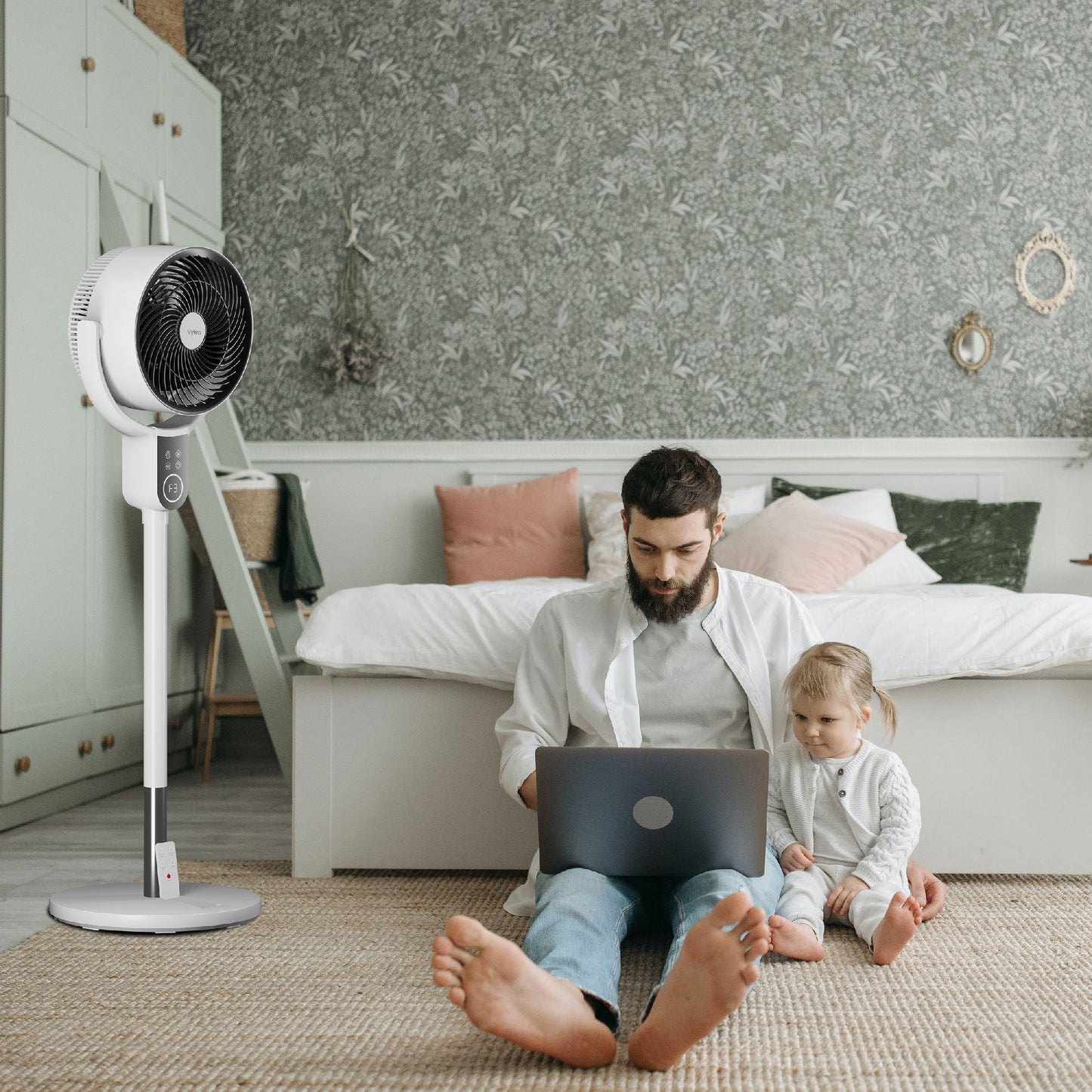 Vybra Oscillator - Dual Height Tilt & Swing Oscillating Fan