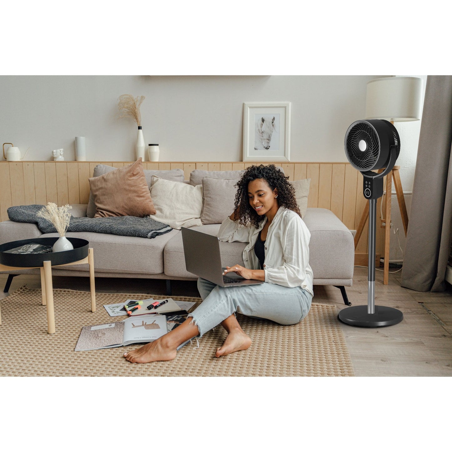 Vybra Oscillator - Dual Height Tilt & Swing Oscillating Fan