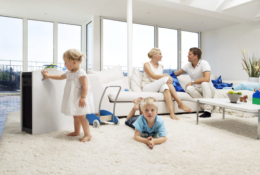 Classic air purifier with family|