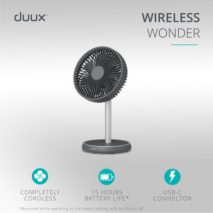 Duux Rize Cordless Fan - Charcoal