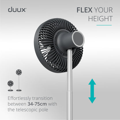 Duux Rize Cordless Fan - Charcoal
