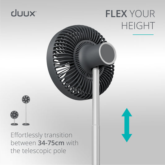Duux Rize Cordless Fan - Charcoal