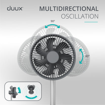 Duux Rize Cordless Fan - Charcoal