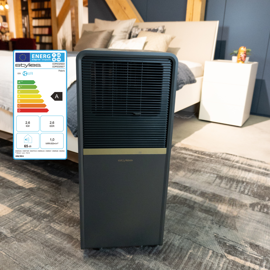 Stylies Polarix Portable Air Conditioner - Anthracite and Brass