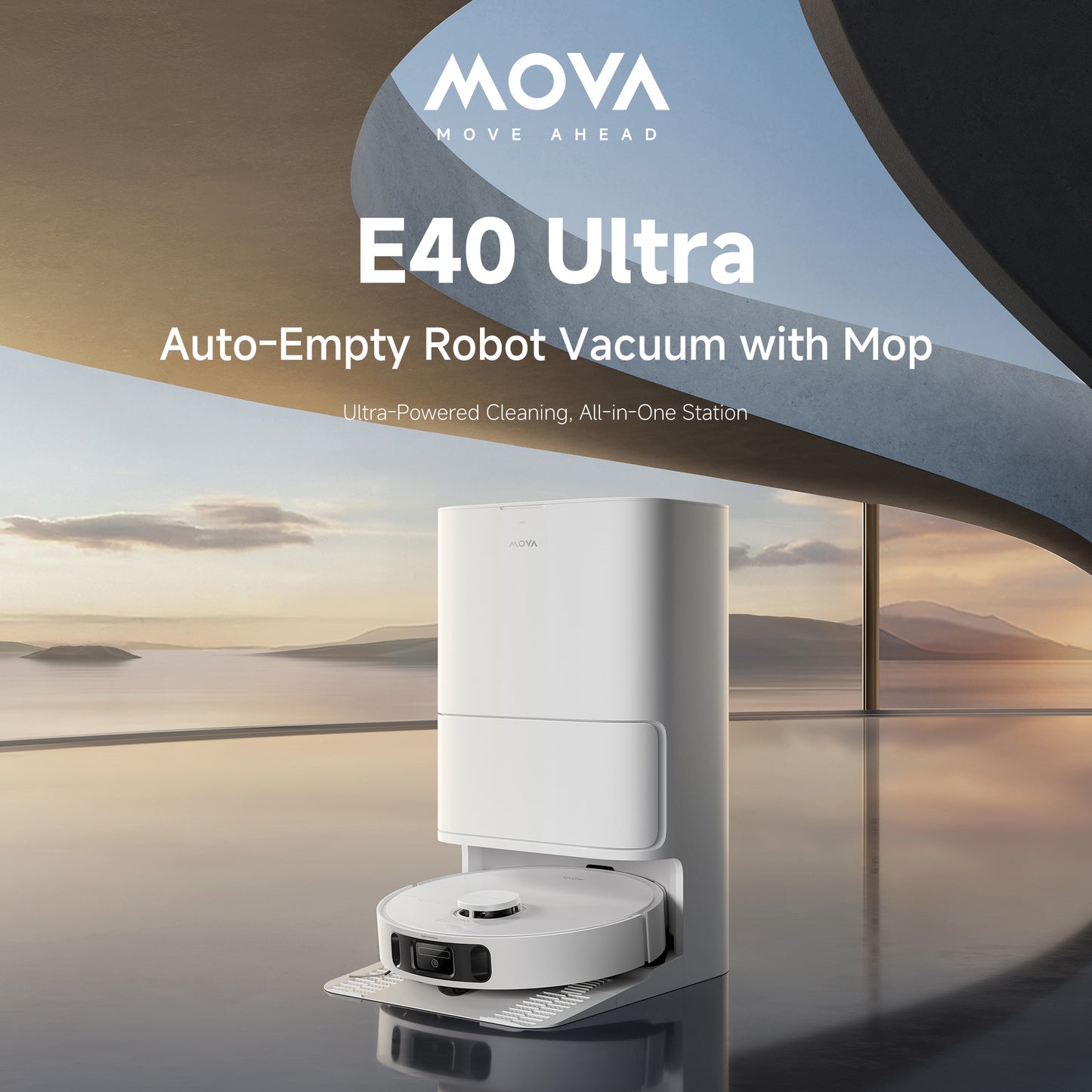 MOVA E40 Ultra Robot Vacuum and Mop with 19,000 Pa Suction