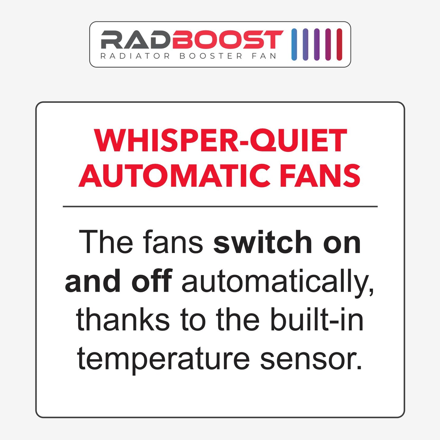 RadBoost Radiator Booster Fan - Double Pack